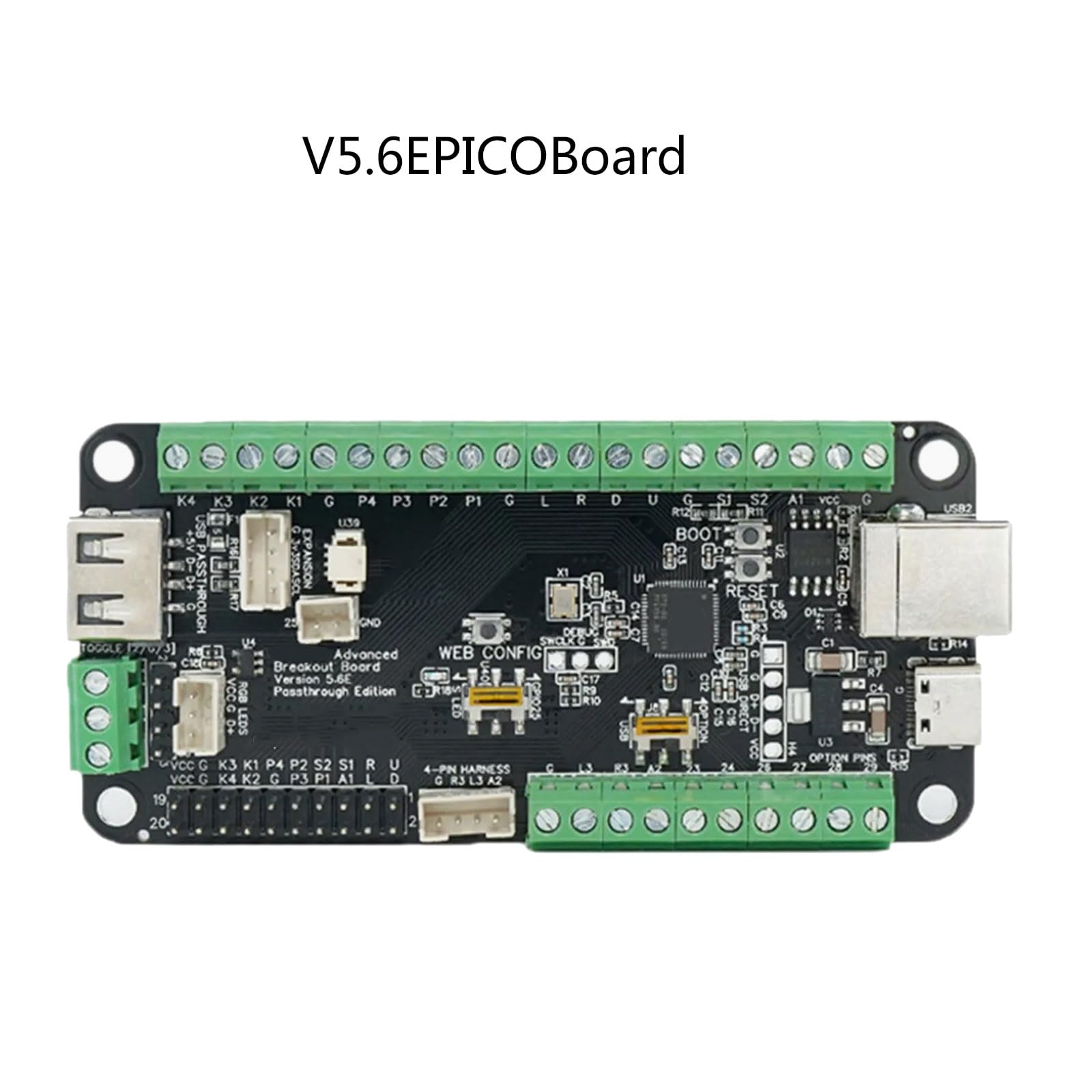 Limtula Scheda controller Fight Stick RP2040 V5.6E Passthrough USB per set PCB accessori per giochi per console