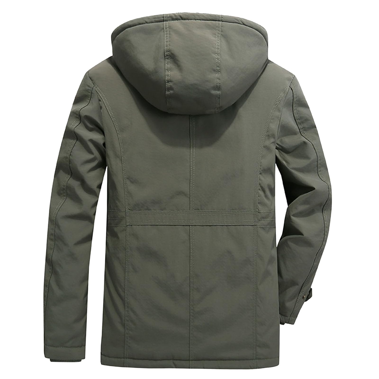 Giubbotto Trapuntato Invernale, Softshell Antivento Giubbotto Inverno Calda Cappuccio Outdoor Casual Cappotto E Tasche Trekking Lavoro Trapuntata Giacca Vento Giubbino Invernale Uomo