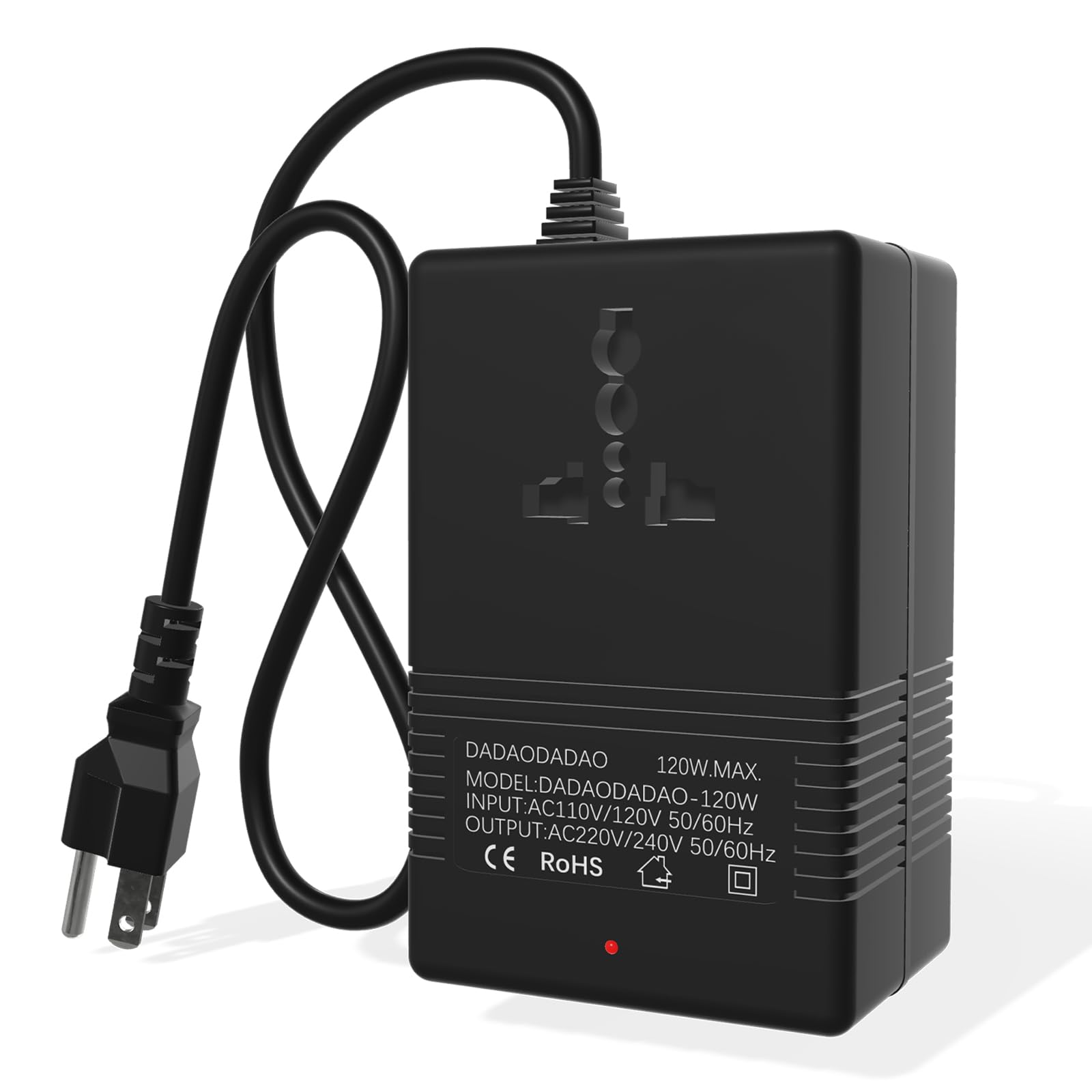 Photo 1 of 120Watts, Voltage Converter 110v to 220v, 110 to 220 Voltage Converter, Transformador de 110 a 220, Step up Transformer 110v to 220v, Applicable to Appliances with a Power of 120 Watts or Less
