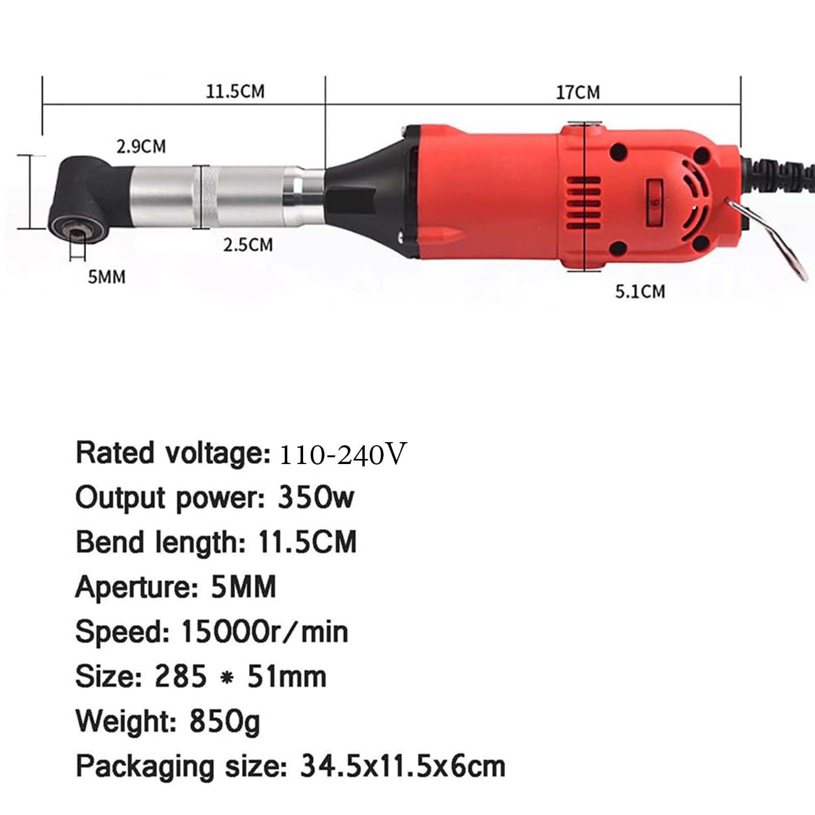 Elektryczna Maszyna do Czyszczenia Fug 350W, Narzędzie do Usuwania Fug 15000RPM z 6 Prędkościami - Obrotowa Przecinarka do Płytek z Osłoną Szczotkową Przeciwpyłową do Usuwania Fug & Szczelin