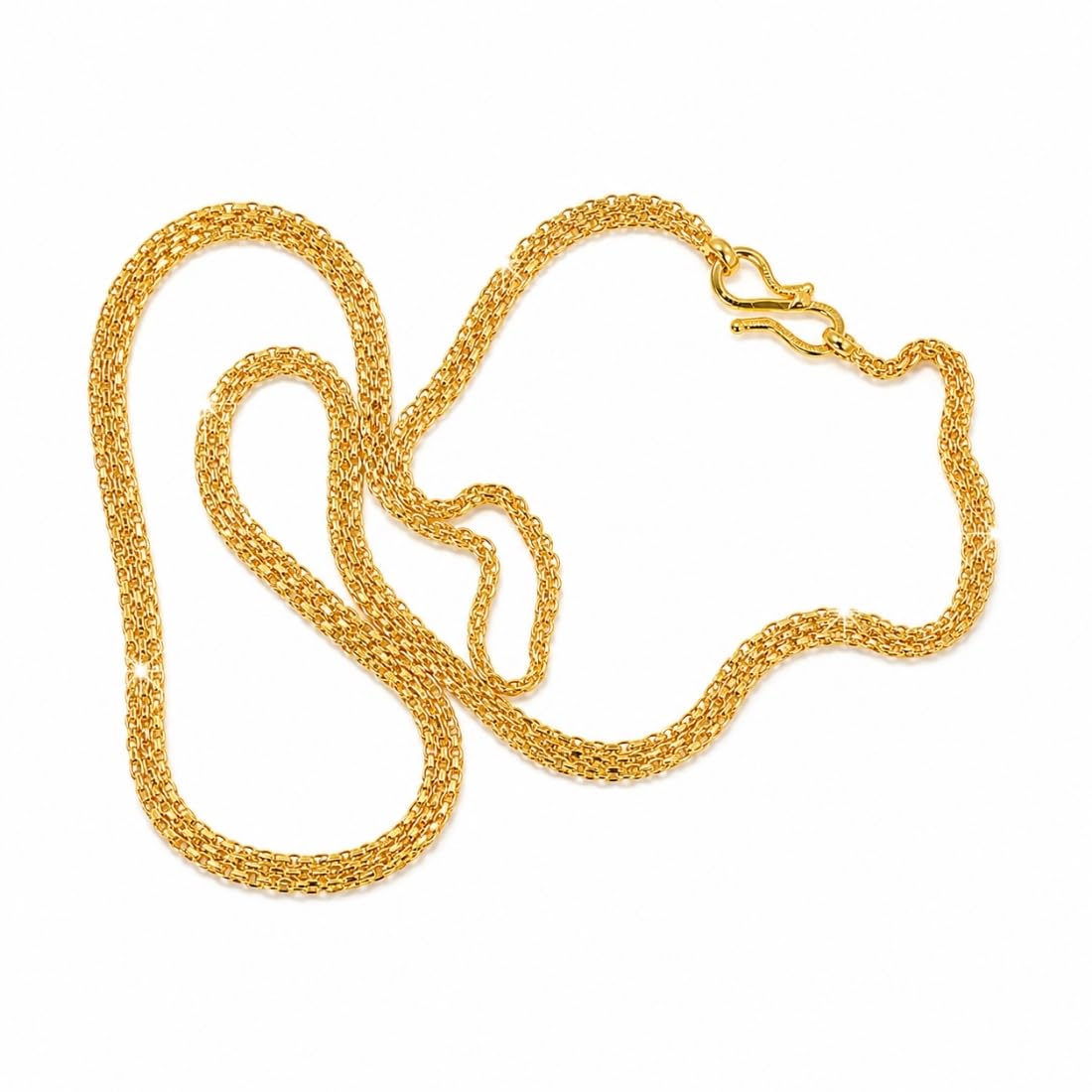 Gold Plated 4mm Multi Row Chain 22Inch Men Women-image-16