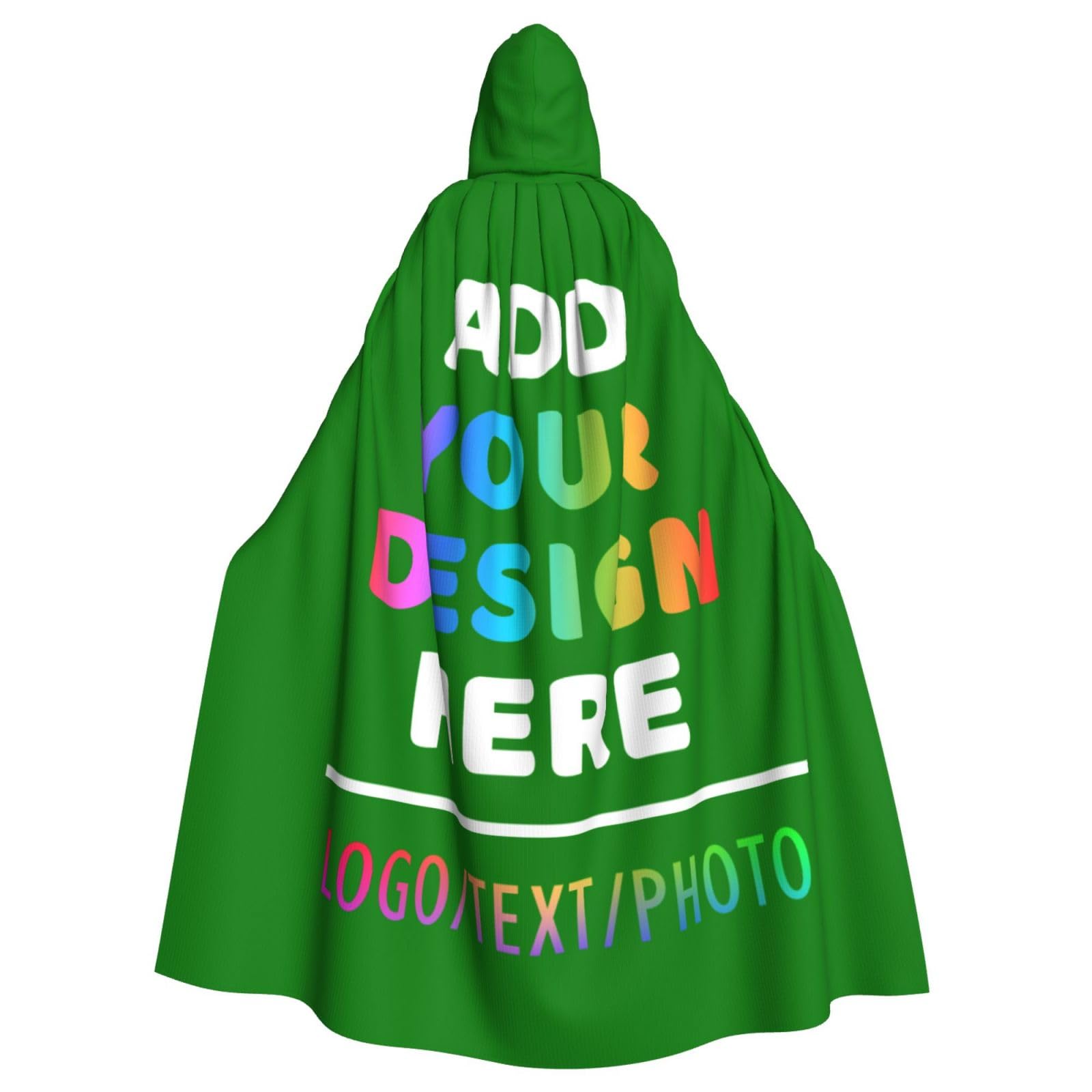 Personalised Cape Custom Cloak with Hood Add Your Text Photo Personalised Halloween Cape with Image Custom Halloween Costumes Hooded Cloak - Oversized Capes With Bow Tie, Unisex Cosplay Costumes Gifts