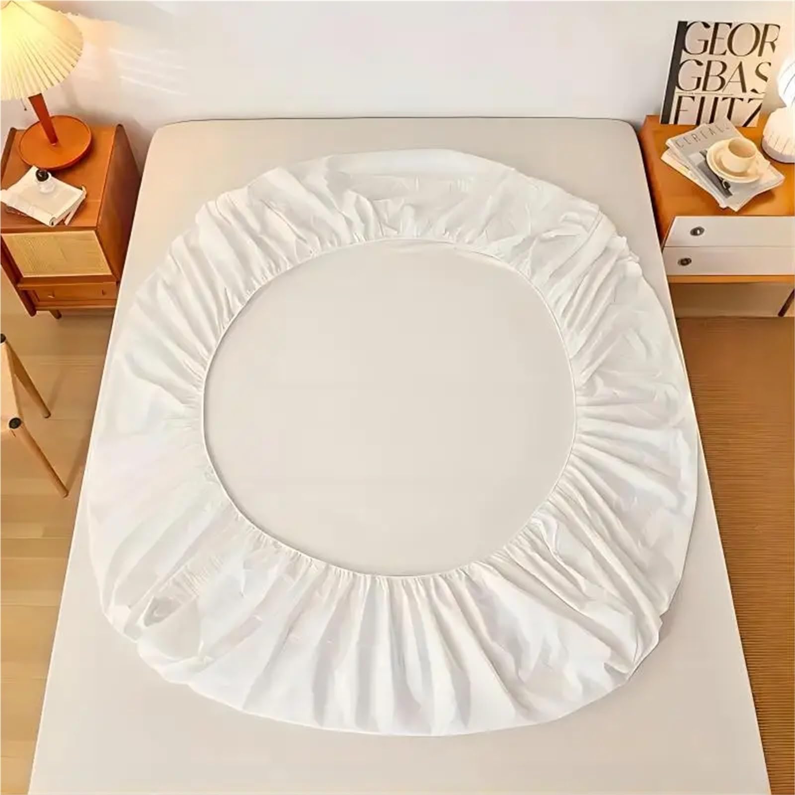 Protector de colchón for Hotel, Suave, Duradero, Resistente a la decoloración, fácil cuidar, sin Funda Almohada para ColchóN(White,150x200x36cm)