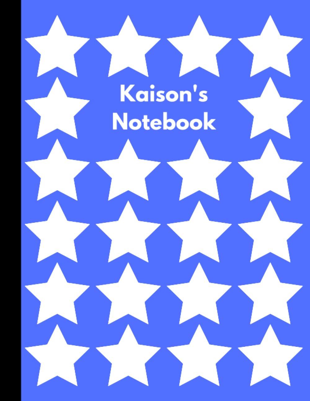 Kaison's Notebook: Personalised Blue Star Inspired Lined Journal