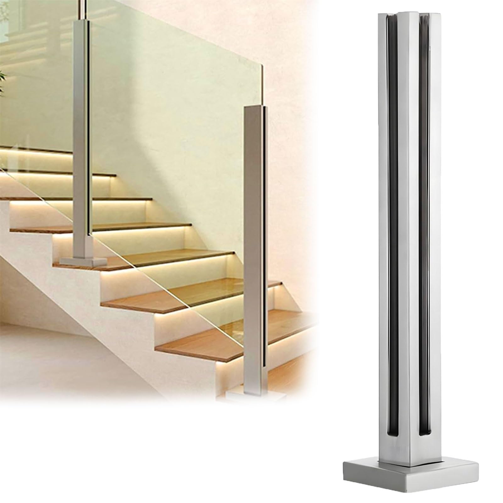 Poteau de garde-corps pour escalier et terrasse contemporaine