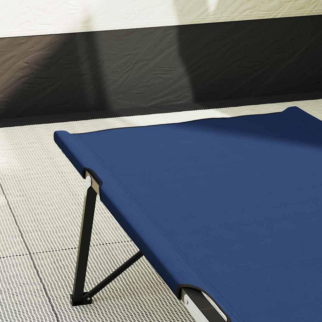 Generisch Klapp Schlafbett fürs Camping 2 pcs Blau 206 x 76 x 74 cm,Sportartikel,Outdoor-Aktivitäten,Camping Wandern,Camping-Möbel,Feldbetten-42003168