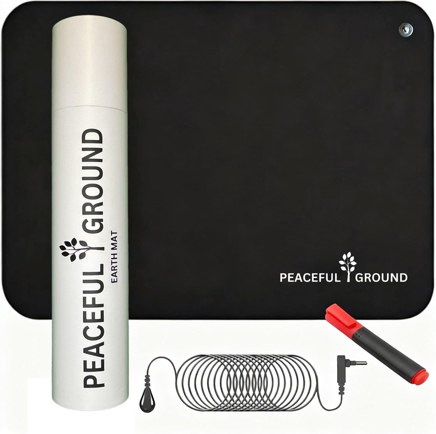 Grounding Mat for Feet with Travel Case, 16"x24" Earthing Pad for Pain Relief, Energy, Sleep, and Wellness. Indoor Grounding Pad for Home, Office, or Work