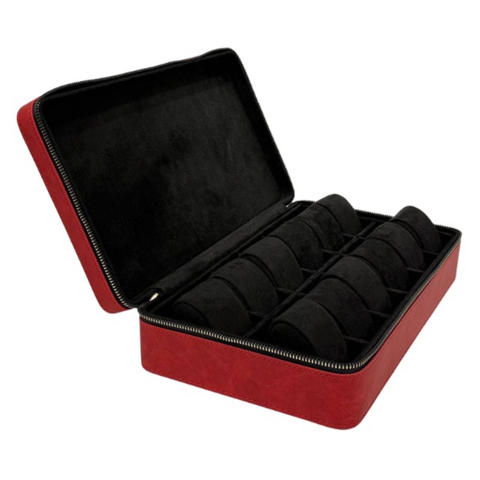 Harilla Portaorologi con Interno Sagomato Rigida, Rosso