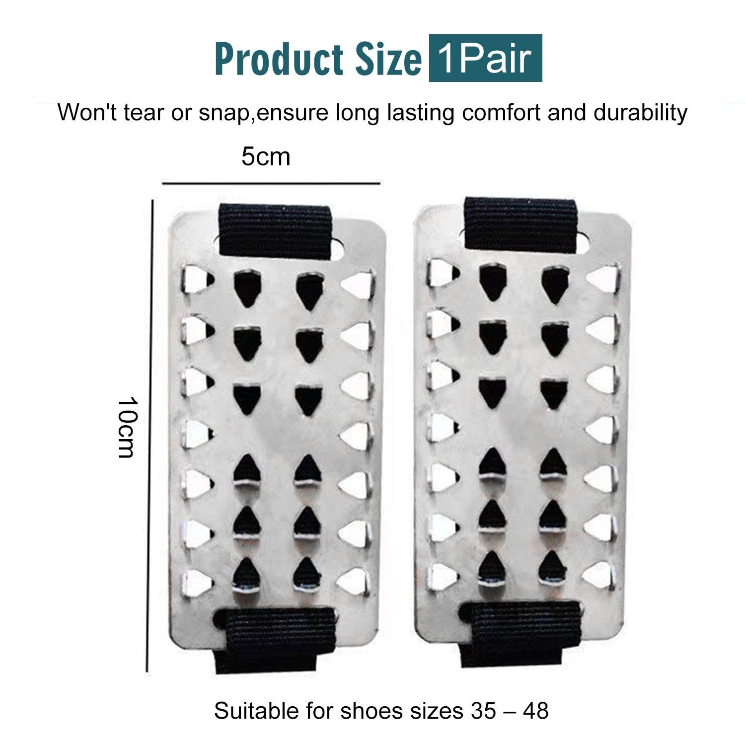 1 Par De Cubrezapatos De Crampones, Productos De Invierno para Exteriores, Clavos Antideslizantes, Clavos para Senderismo, Accesorios para Zapatos, Adecuados para Nieve Y Hielo