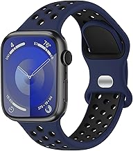 Sport Band Compatible with Apple Watch Bands 44mm 45mm 49mm 42mm 41mm 38mm 40mm Men Women,Breathable Silicone Waterproof Strap Wristbands for Apple Watch Ultra iWatch Series SE 8 7 6 5 4 3 2 1