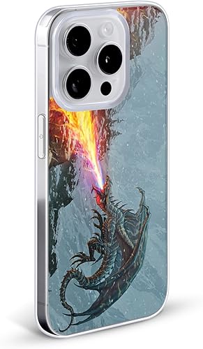Miniatura 2 de Head Case Designs Officially Licensed Christos Karapanos Power of The Dragon Flame Mythical Art Gel Case Military Grade Protection Compatible with