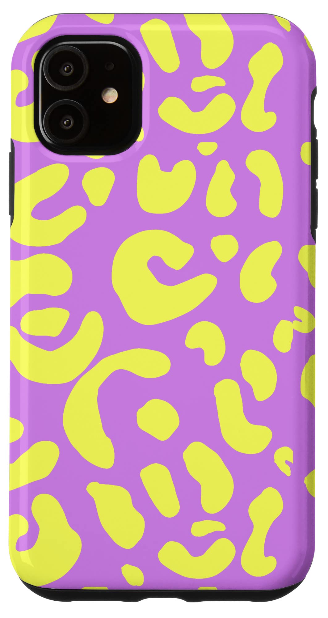 Amazon.co.jp: iPhone 11 ラベンダーとレモンイエロー ヒョウ柄