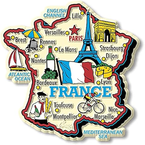 France Jumbo Country Map Magnet by Classic Magnets Cover
