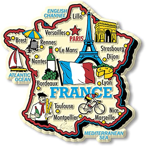 Imán decorativo de mapa Jumbo de Francia Classic Magnets