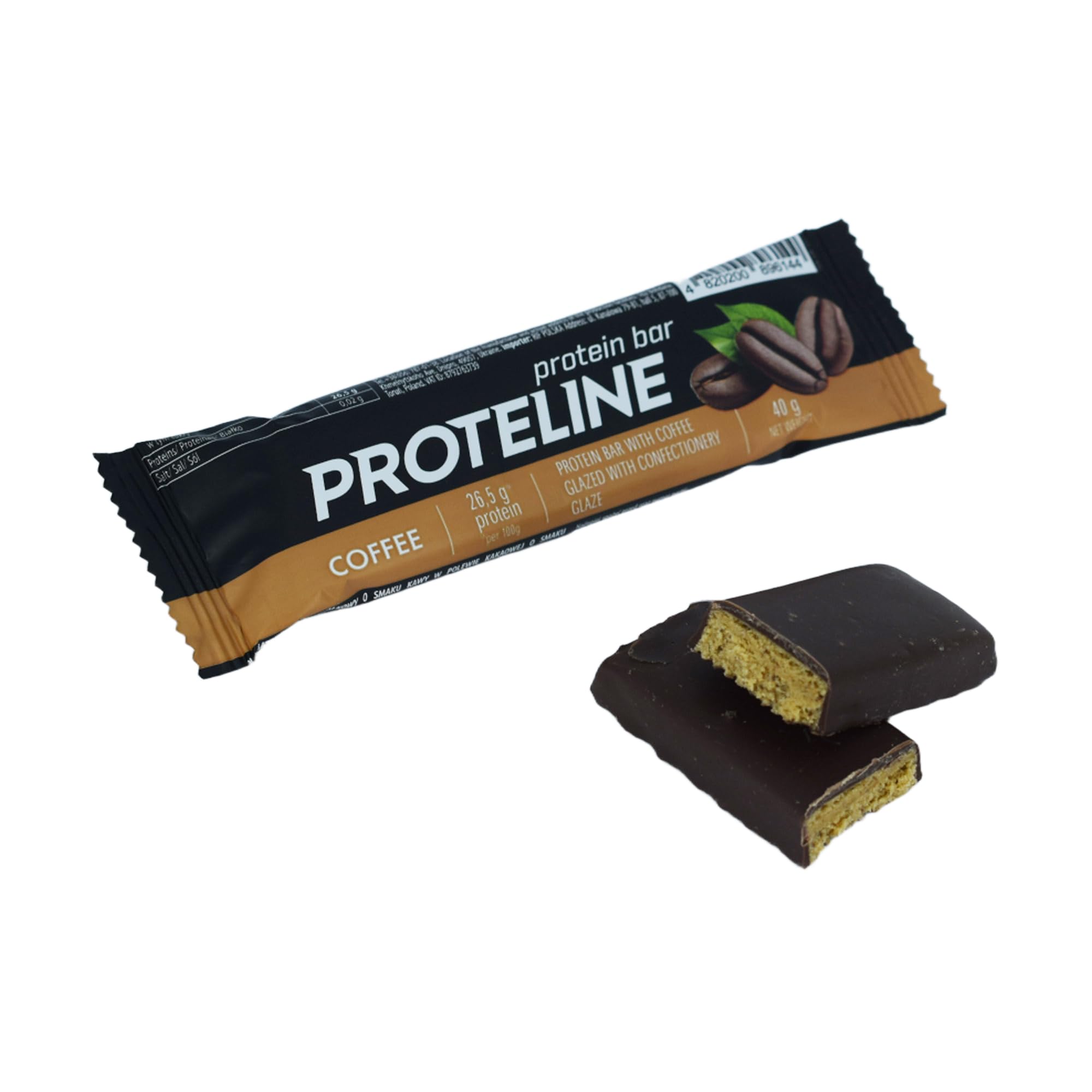 Proteinriegel MIX – gesalzenes Karamell, Kaffee, Kokos, Schokolade – 24 × 40 g – PROTELINE – 26% Protein