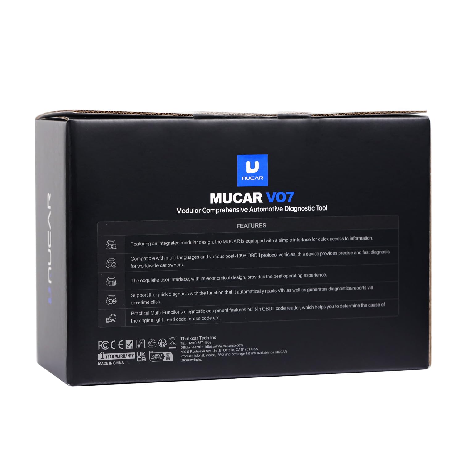 mucar VO7 OBD2 Diagnosis con Diagnóstico Todos Los Sistemas | Y 28+ Funciones De Reinicio, OBD2 Diagnóstico Control Bi-Direccional/Codificación ECU/Función de Prueba Activa
