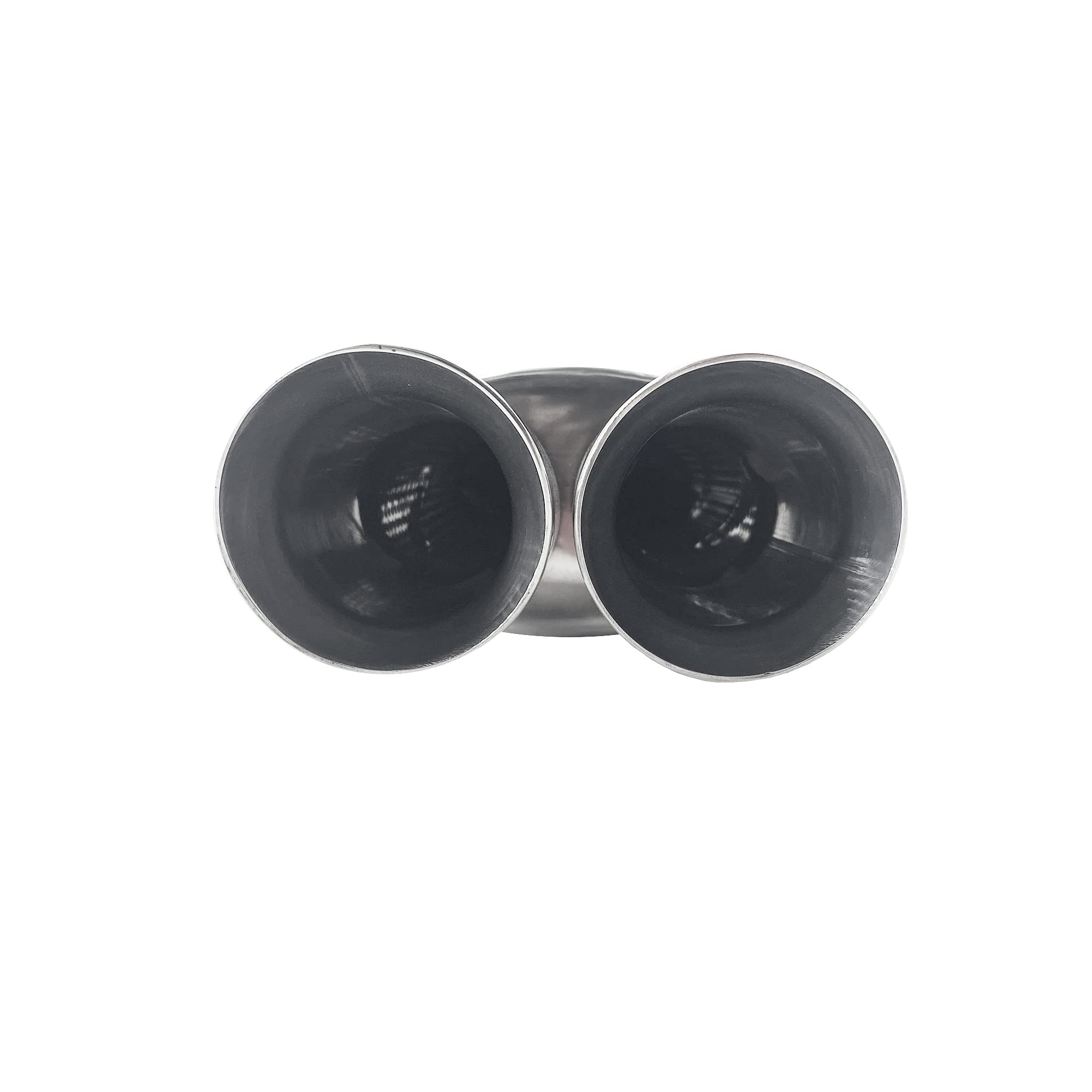 Simoni Racing ESR633 Rifle Silenciador Deportivo Universal, Silenciador Deportivo, Escape de Coche Universal, Doble Salida Redonda, Acero Inoxidable