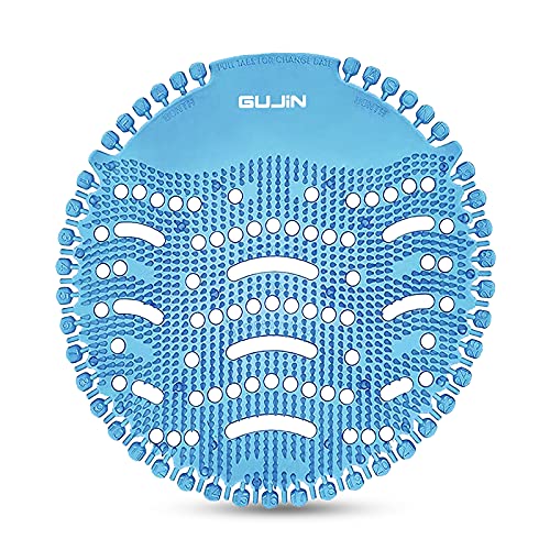 GUJIN [10 unidades] Filtro para urinario con aroma, universal, protección contra salpicaduras, ambientador para cualquier urinario, color azul Cover