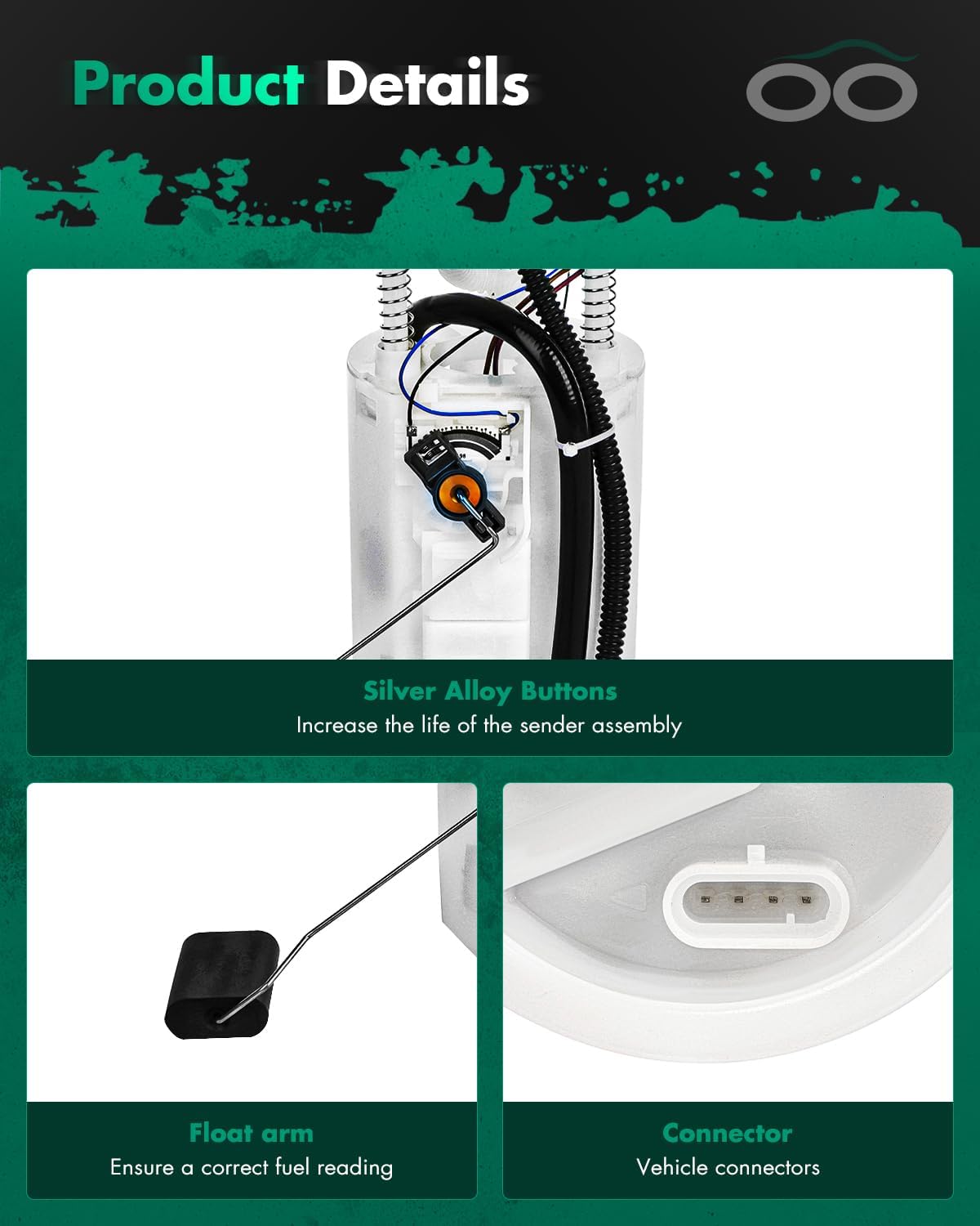 SCITOO Compatible with E8389M Fuel Pump Electrical Assembly High Performance fit for Mercedes-Benz 320 350 430 500