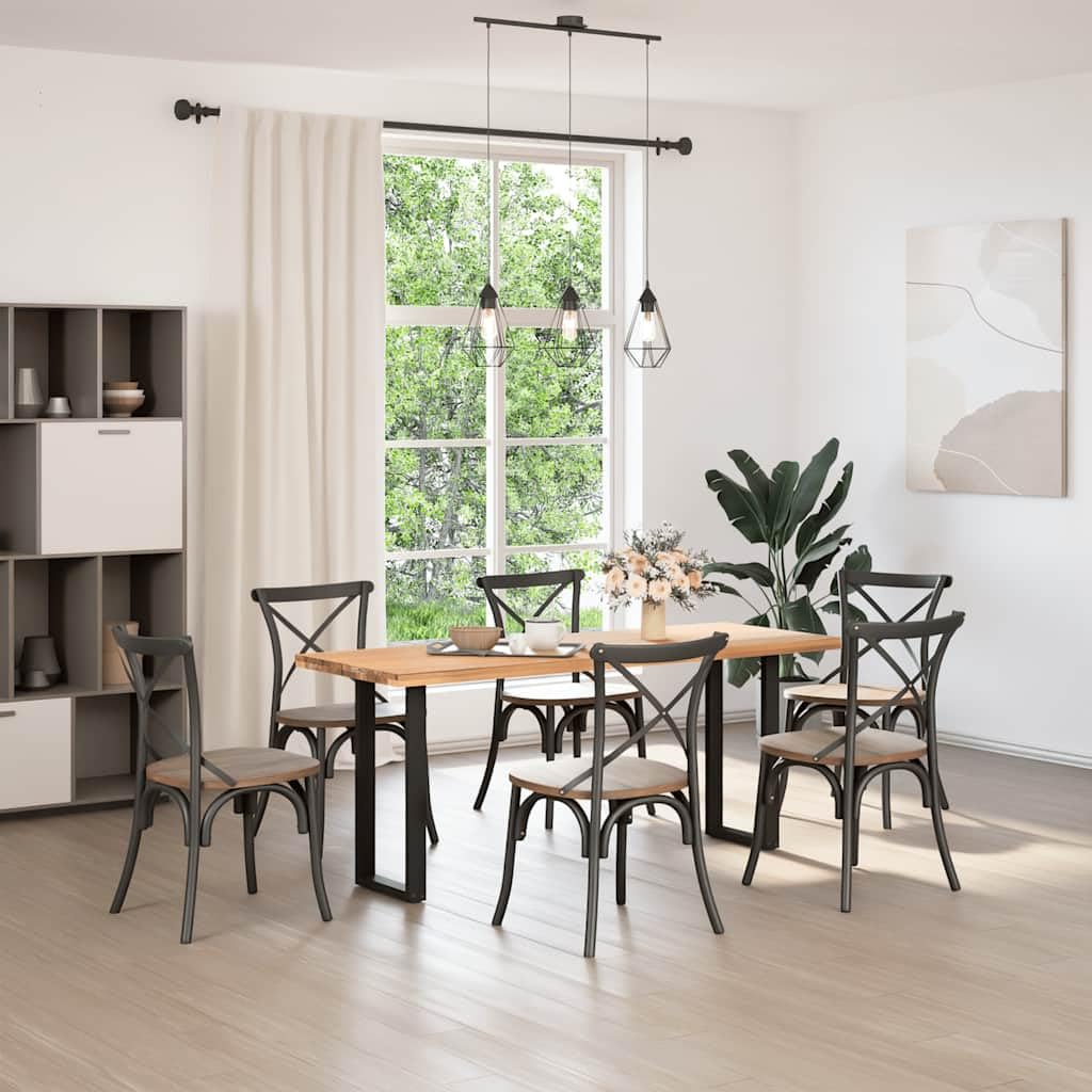 Genérico Patas para Consola en Forma de U (2 Unidades), Color Negro, 28 x (72-73) cm, Acero,Mobiliario,Accesorios para mesas,Patas para mesas-4013168