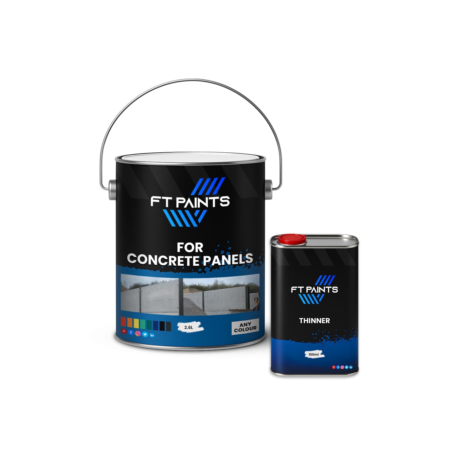 Fabiot. Ral 6011-Reseda Green Ft Paints 2.7 L Kit Topcoat Satin-Matt Paint For Concrete