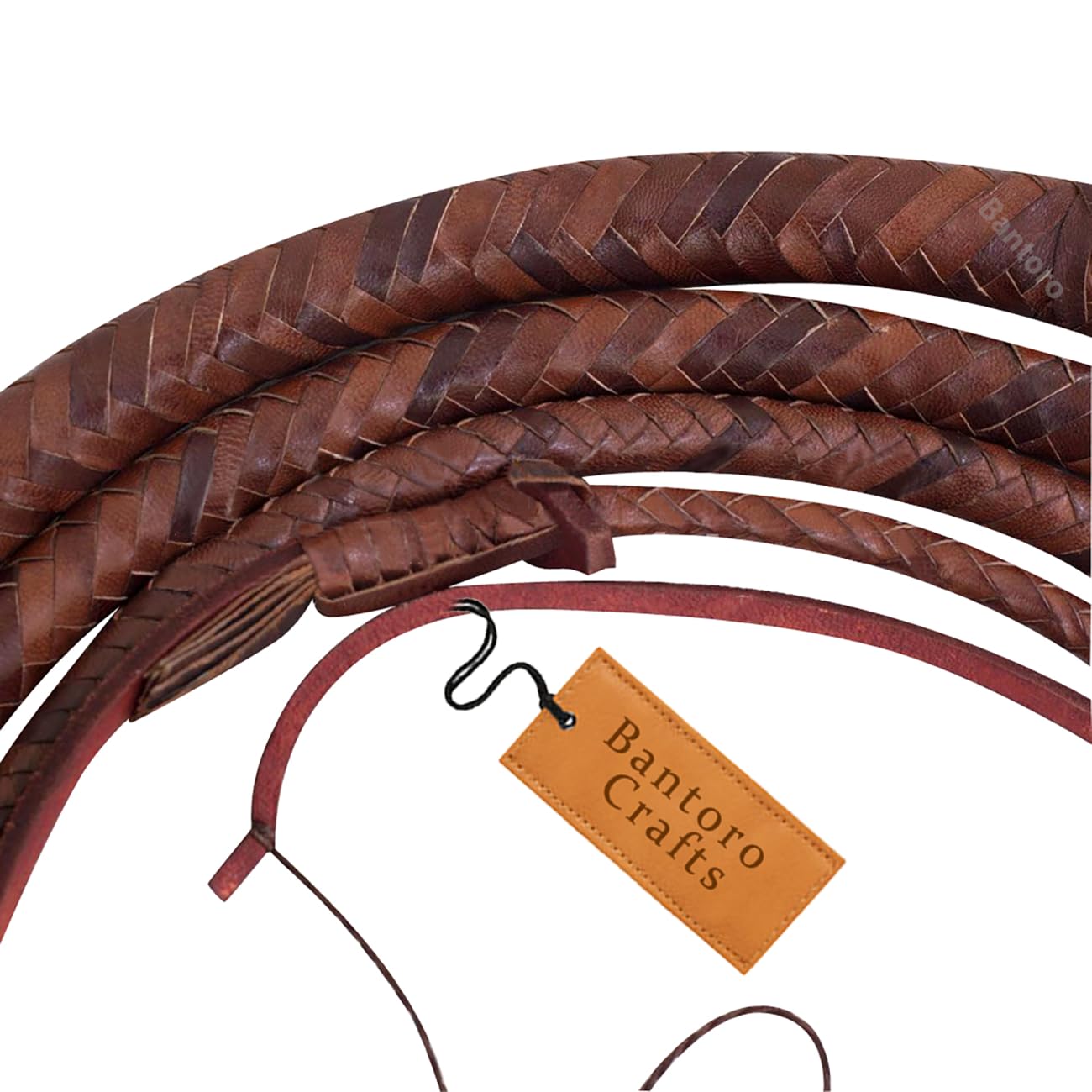 Indiana Jones Marrone Pelle Frusta Intrecciato in 16 Trecce Professionale Frusta del Toro Pelle di Canguro Frusta Forte Che schiocca (10 Piedi (3 Metri))