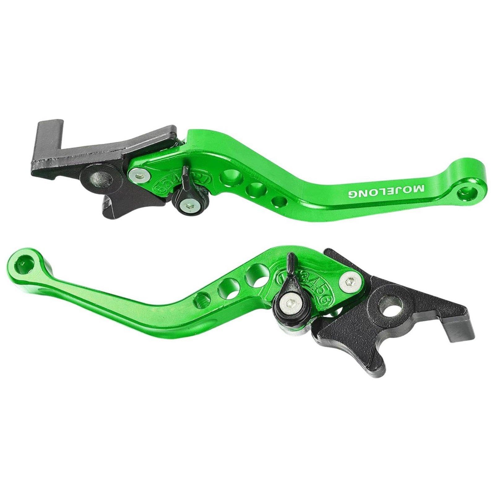 2 Pieces Brake Handle Ergonomic Design Ox Curve Style Brake Lever Easy Installation CNC Aluminum Motorcycle Levers for DIY Modifiers Green-image-26
