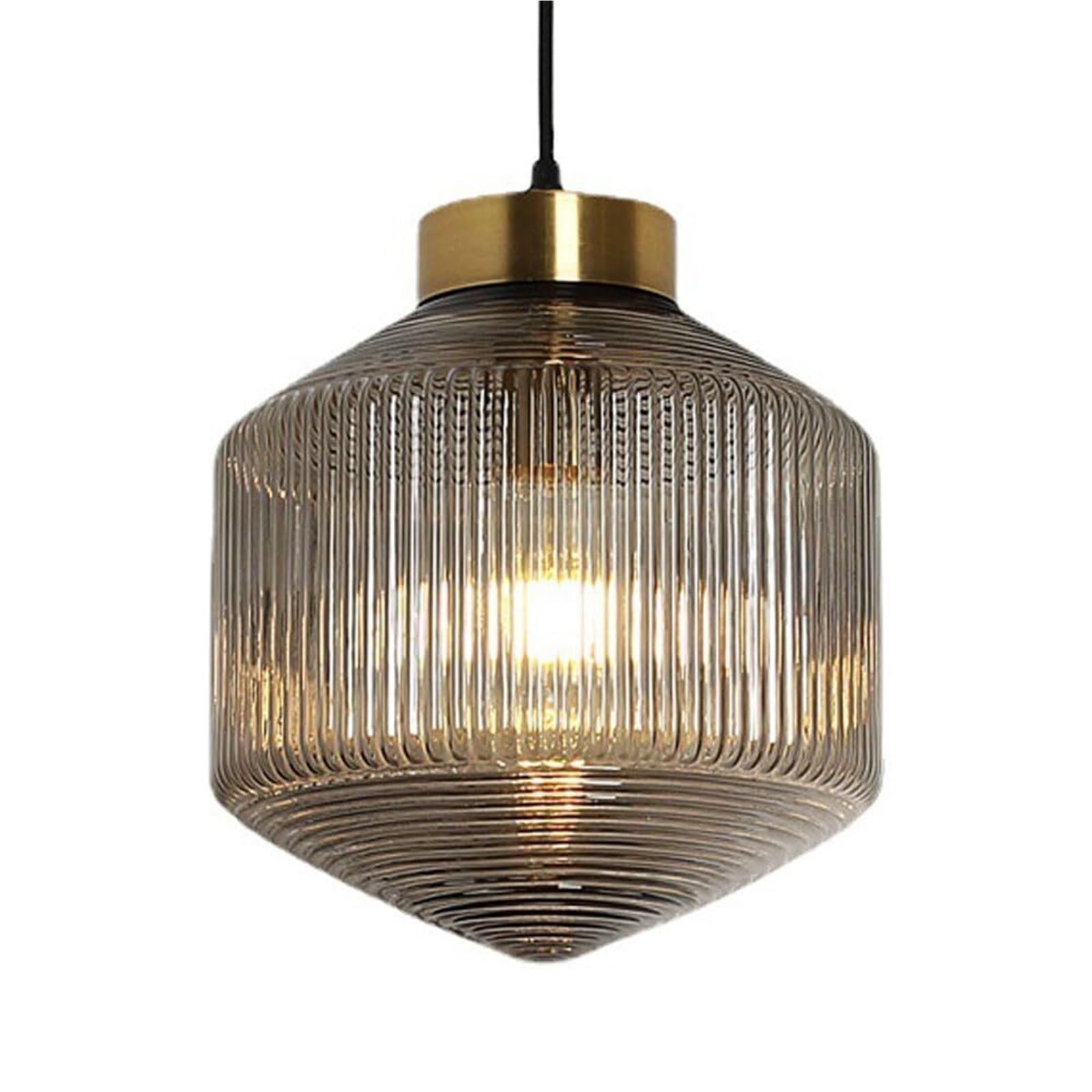 LYMSXAZOU Chandelier Pendant Light, E27 Single-Headed Glass Lamp, Creative Lighting Fixture for Living Room, Dining and Corridor Decoration