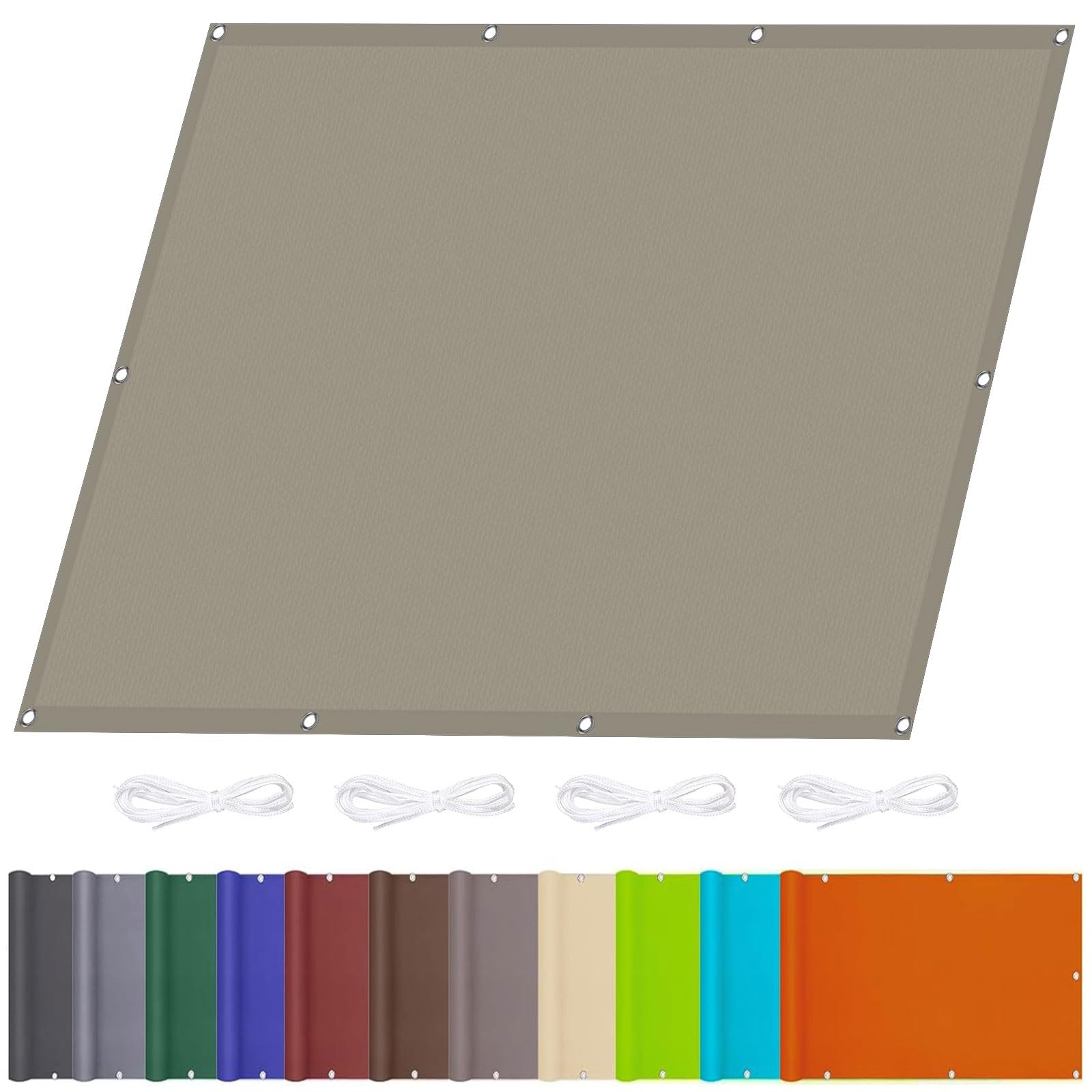 Voile d'ombrage imperméable contre la pluie et le soleil bâche de balcon 2.5x4m