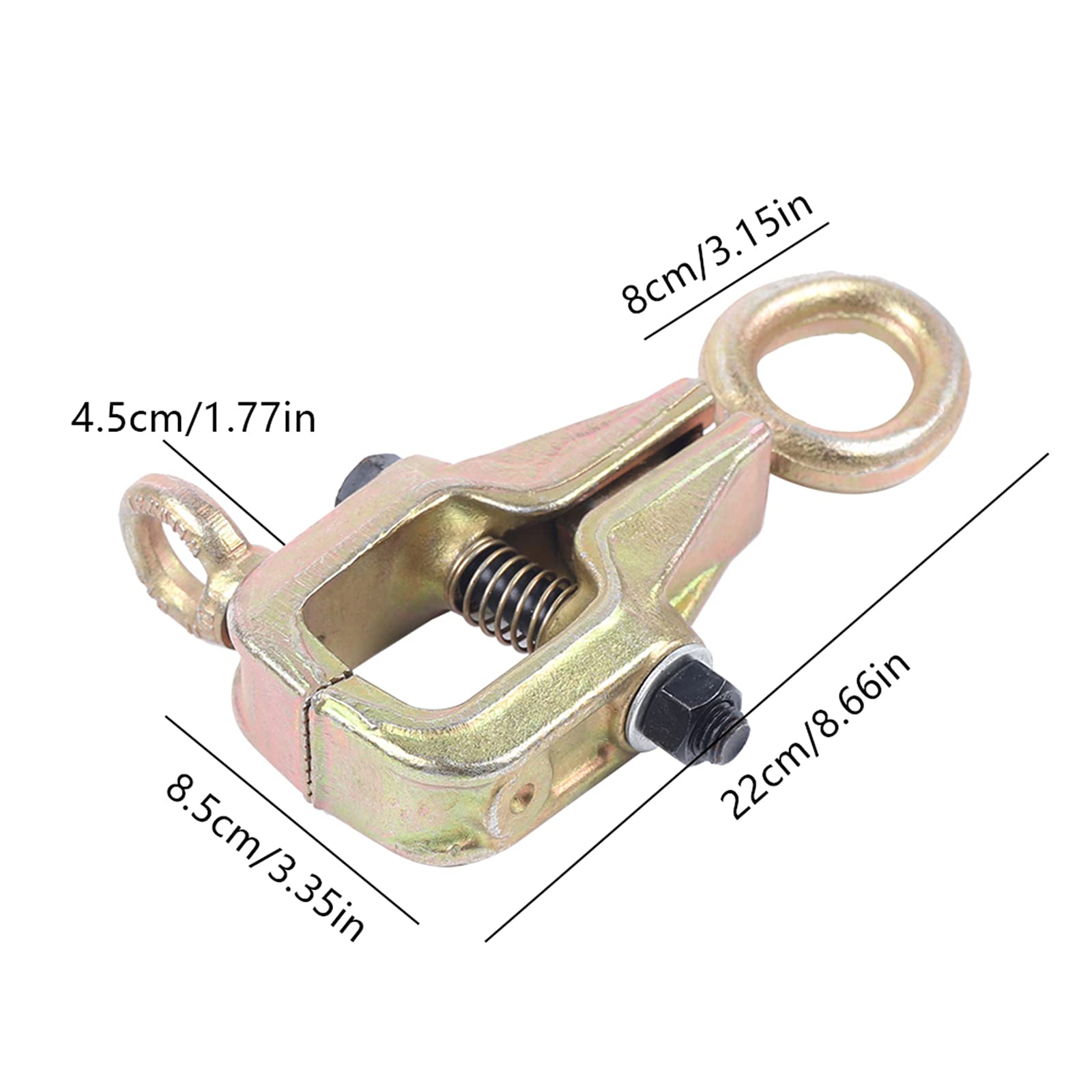 5 Ton Car Body Dent Repair Pull Clamp Mouth Pull Clamp Dent Puller Single Way Self-Tightening Frame Pull Clamp Grip Auto Body Repair Lifting Equipment