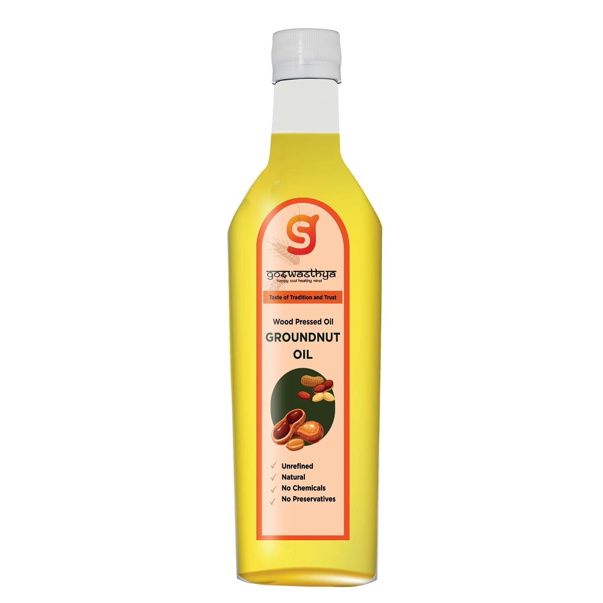 Goswasthya Wood Pressed Groundnut Oil/No chemicals, no preservatives/Extracted on Wooden Churner(1 liter) (B0C6T3JGMX) Amazon Price History, Amazon Price Tracker