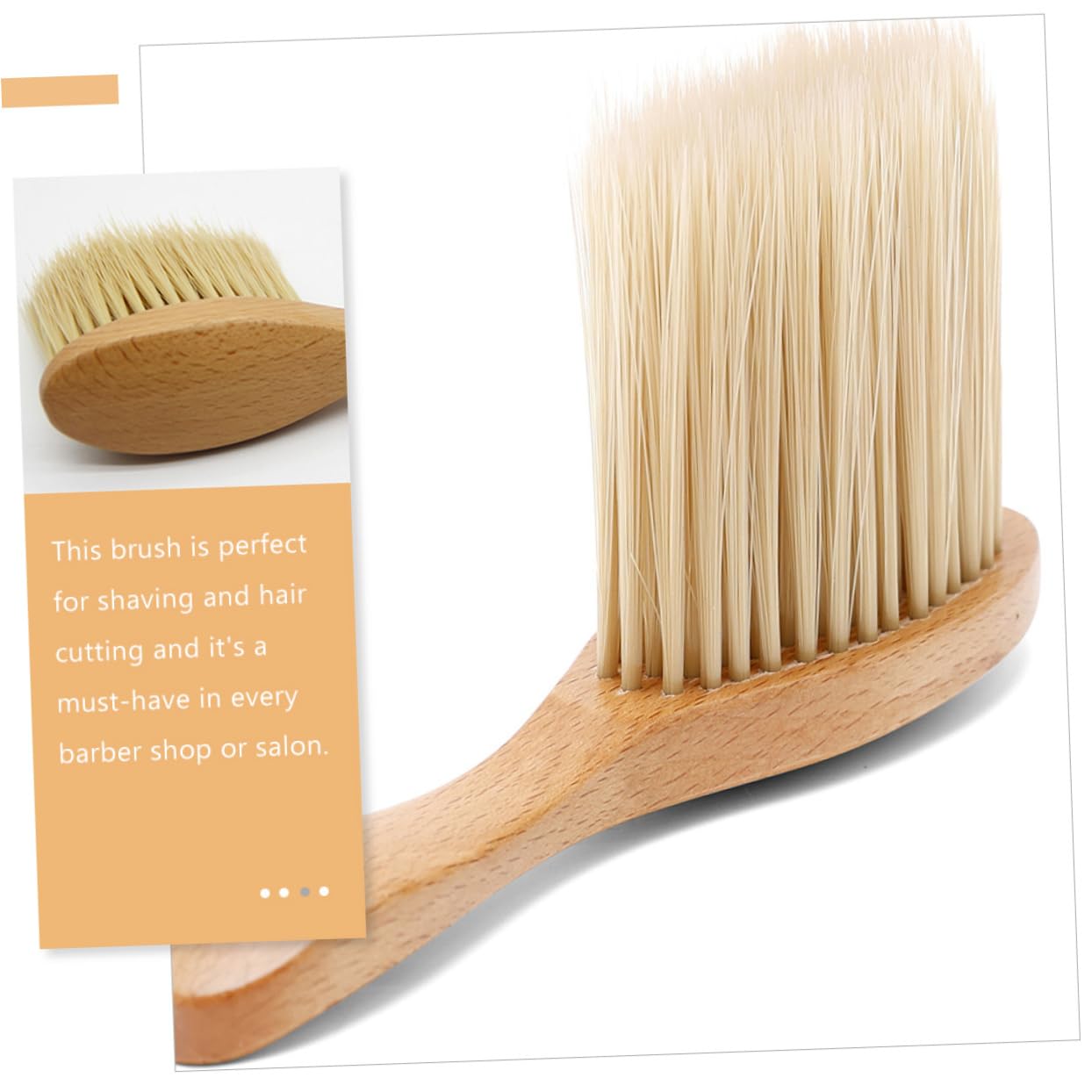 Beavorty Barber Accessory Hair Cutting Brush Neck Cleaning Brush for Hair Salon Home Diy Use