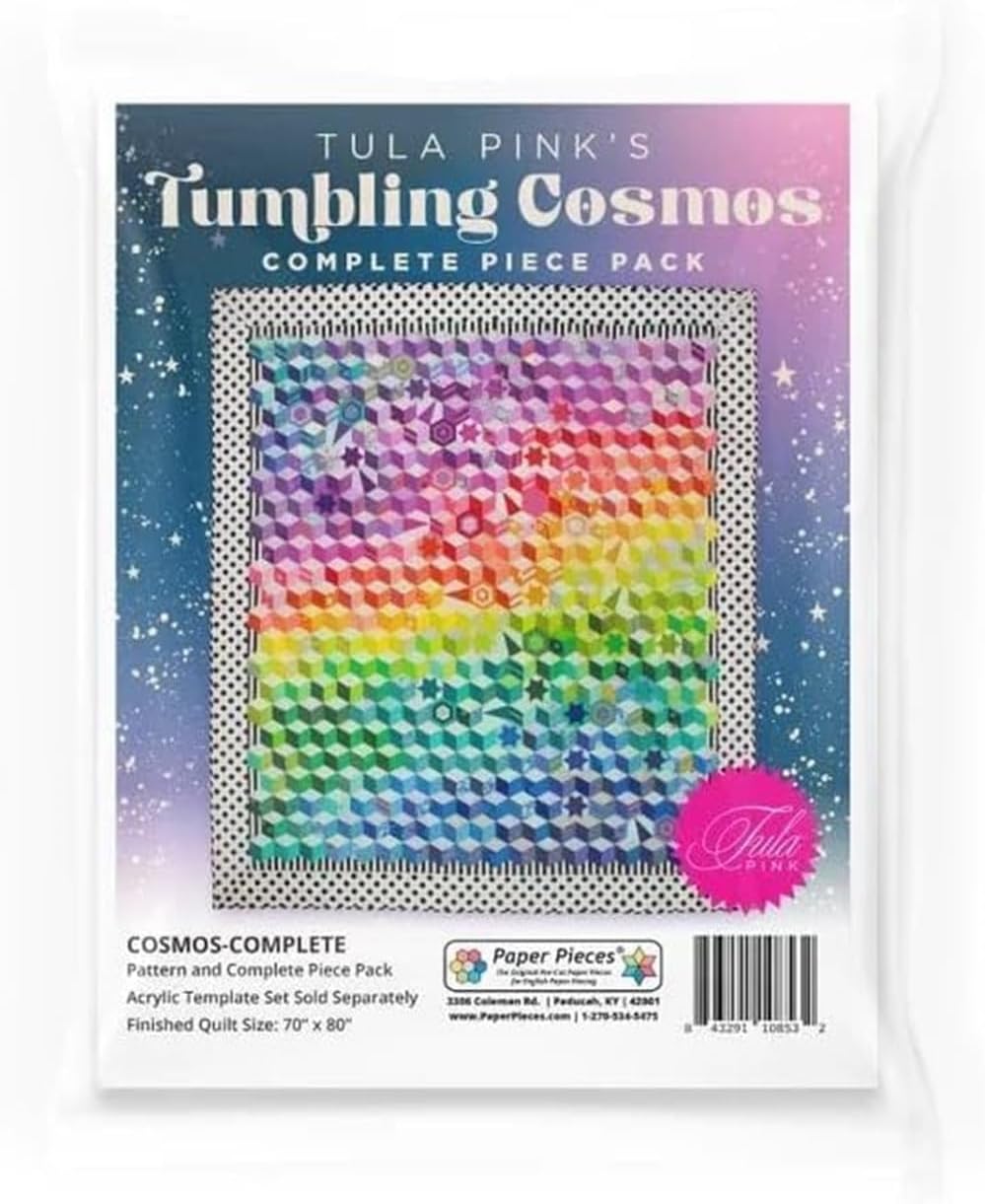 Tumbling Cosmos Pattern and Complete Paper Piece Pack by Tula Pink