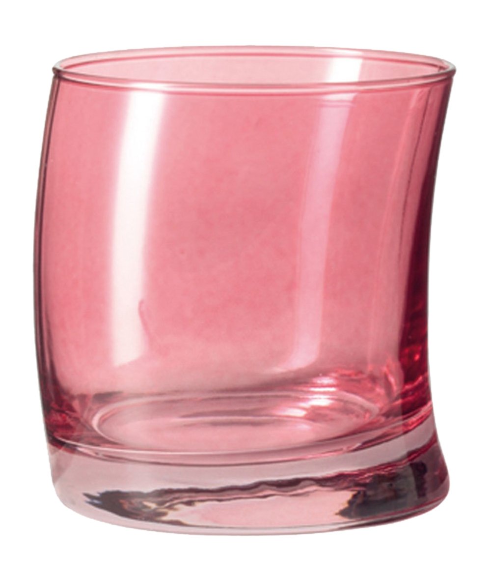 Leonardo Swing Short Curved Tumbler Gl, 12 oz, Rubino, Set of 6