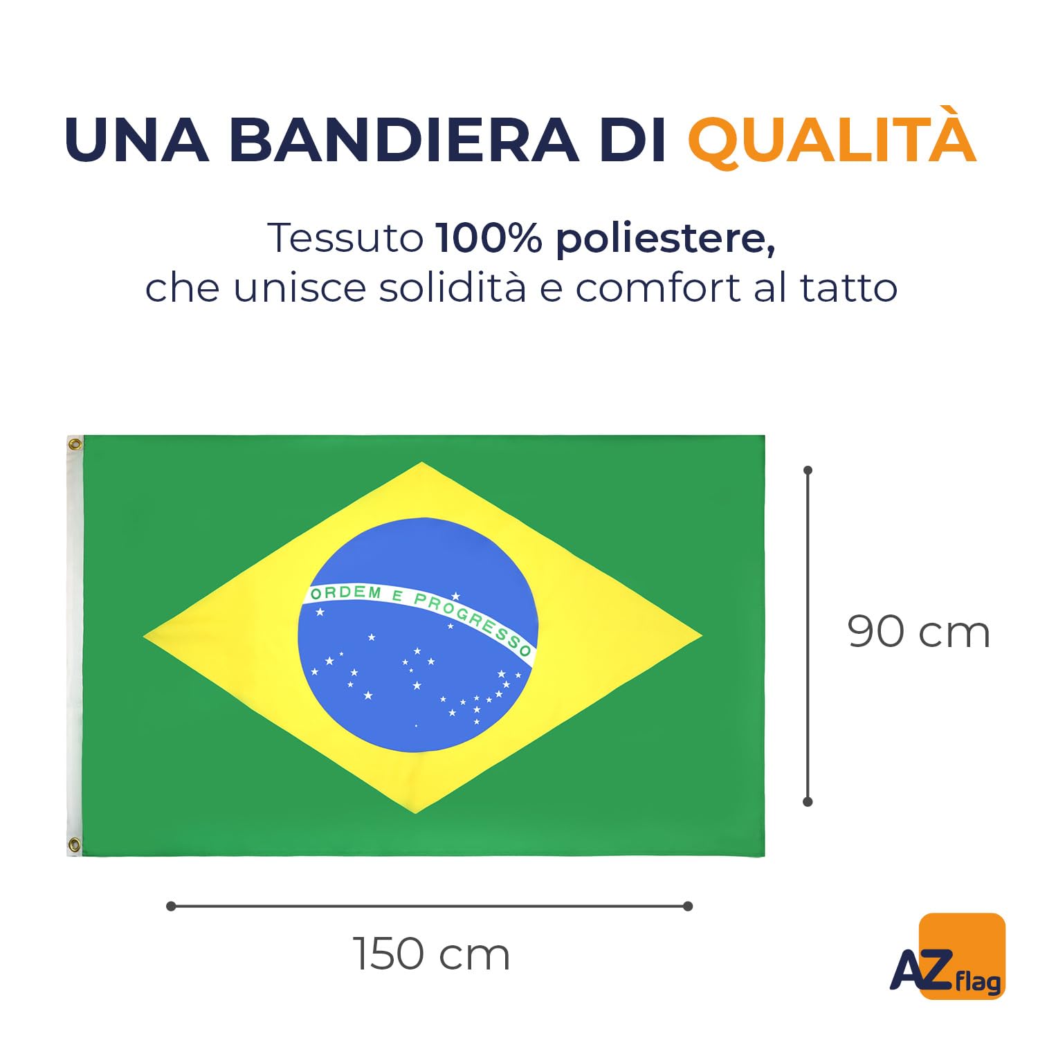 Bandiera con stea della Russia con aquila, 150 x 90 c, occhielli in