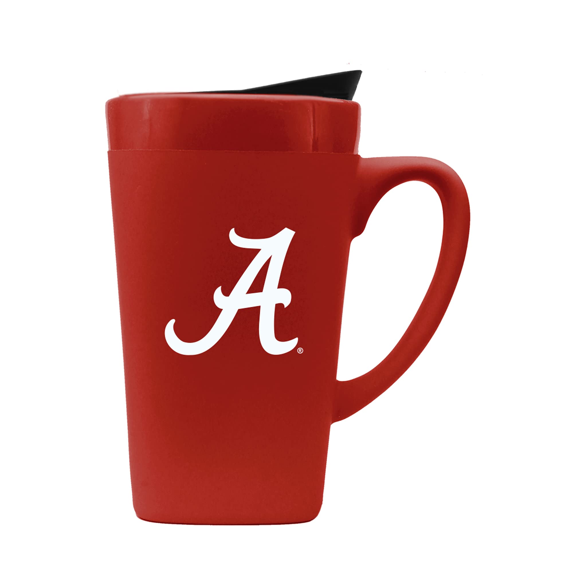 The Fanatic Group University of Alabama Ceramic Mug with Swivel Lid, Design 1 - Red
