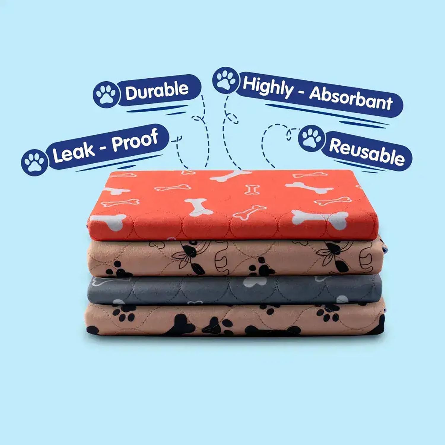 Puppy Pad Reusable Pee Pad,Puppy Pad Reusable,Puppy Training Pads,Puppypad Reusable Pee Pad,Puppy Pads with Super Absorbent (70*80,White)
