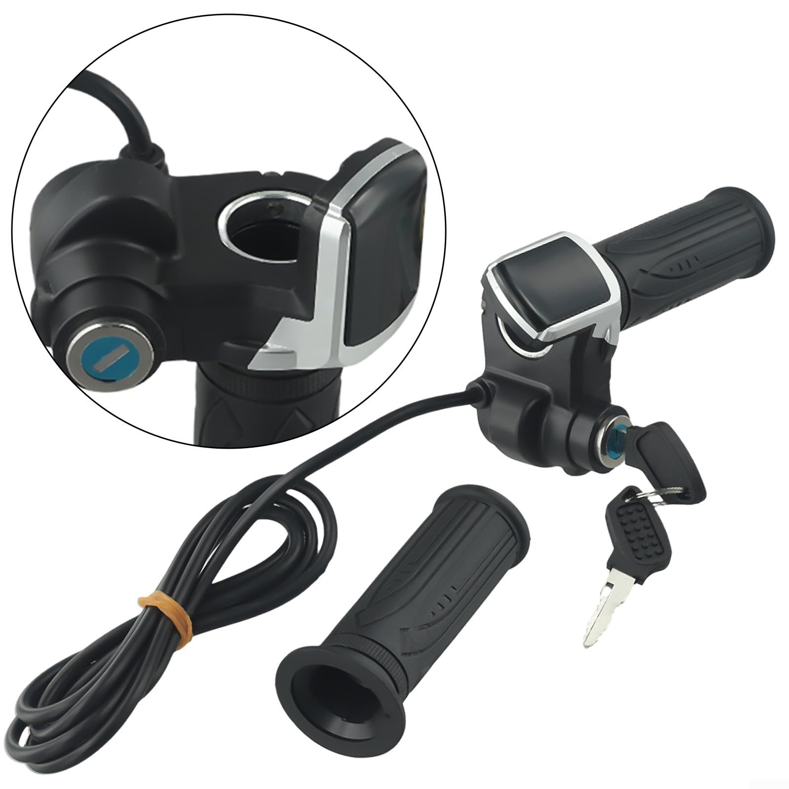 Contrôleur de vélo ou scooter électrique brossé avec poignée d'accélérateur, prend en charge les moteurs 24 V/36 V/48 V 250 W-1000 W, noir argenté (36 V 500 W)