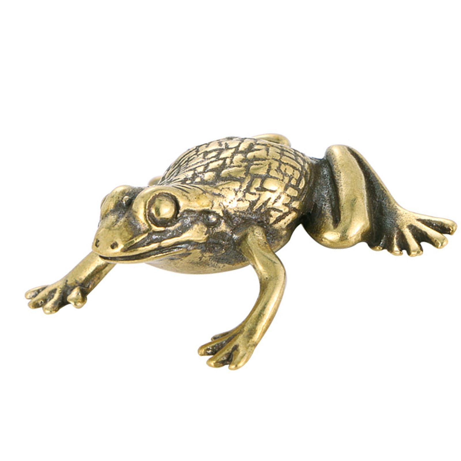 Lerpwige Table Ornaments Brass Frog Statues Frog Figurines Sculptures Tabletop Centerpieces For Living Room Bedroom Decorations Animal Figurines