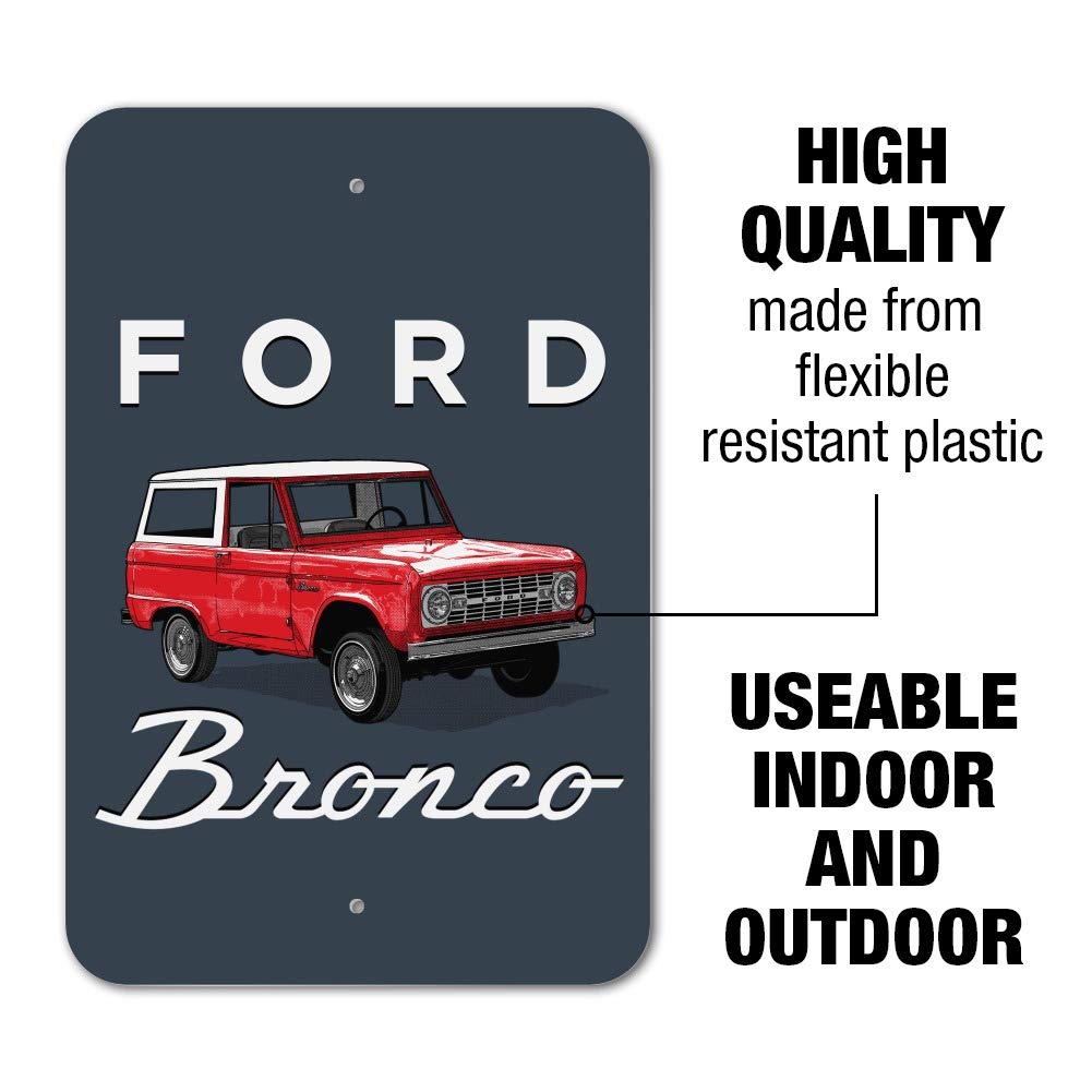 GRAPHICS & MORE Ford Bronco '66 Illustrated Home Business Office Sign