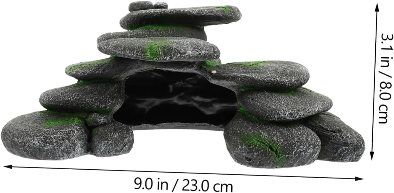 LIOOBO 3pcs Tortoise Habitat Resin Cave Decor Turtle Topper Basking Platform for Reptiles