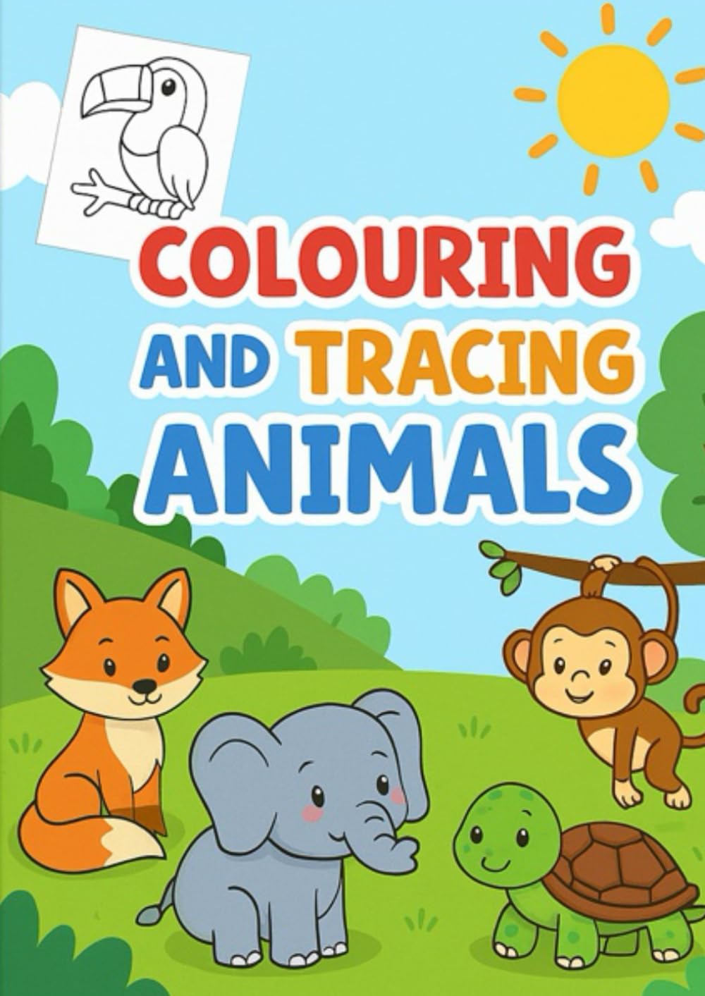 Colouring and Tracing Animals