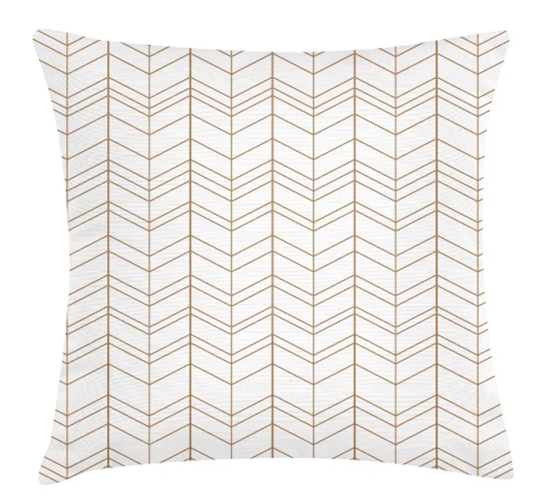 Tak Design Pillow, Cotton, Beige/Brown, 45mm X 45mm X 2mm