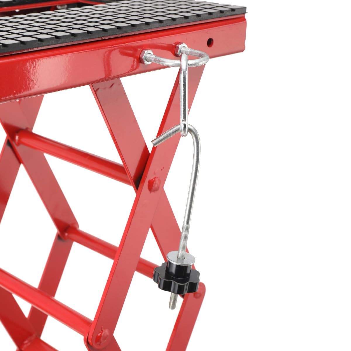 Ponte Sollevatore Moto con capacità 200 kg, Sollevamento da 350 a 905 mm, Cavalletto Idraulico Alzamoto per Moto da Cross, Stabilità e Sicurezza Garantita