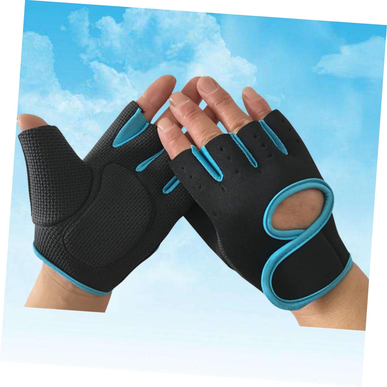 Mikinona Cycling Gloves for Weight Lifting and Fitness Half Finger Design Antiskid Protection Breathable Outdoor Sports Gloves