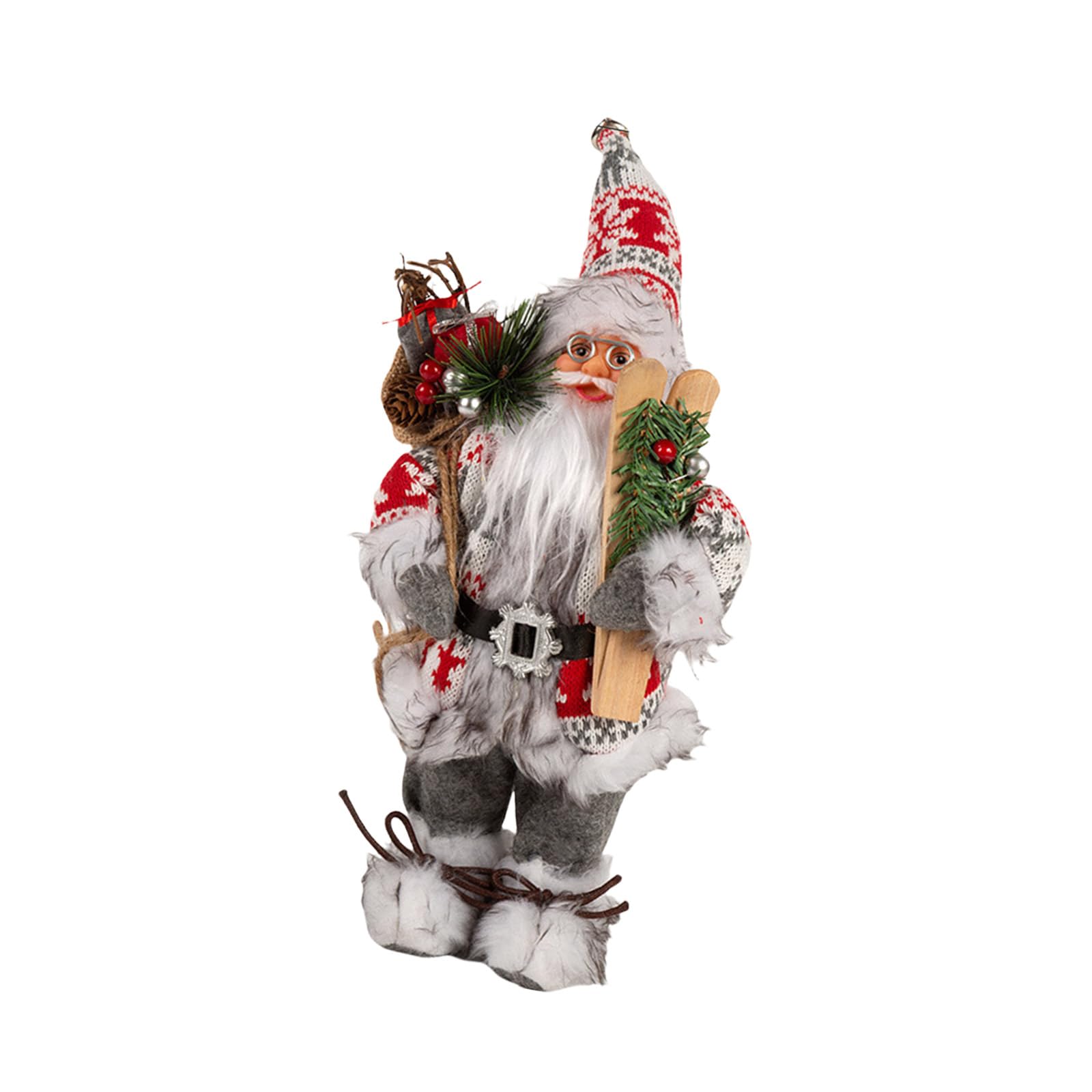 Adorno adorable de Papá Noel de peluche. Cómodo adorno de figura de Papá Noel de peluche