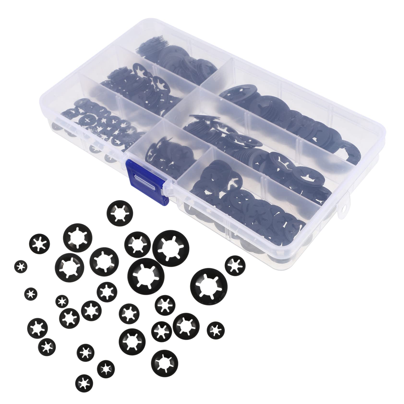 KICHOUSE 280pcs Lock Washers Washers for Screws Serrated Star Lock Washer Set Fastener