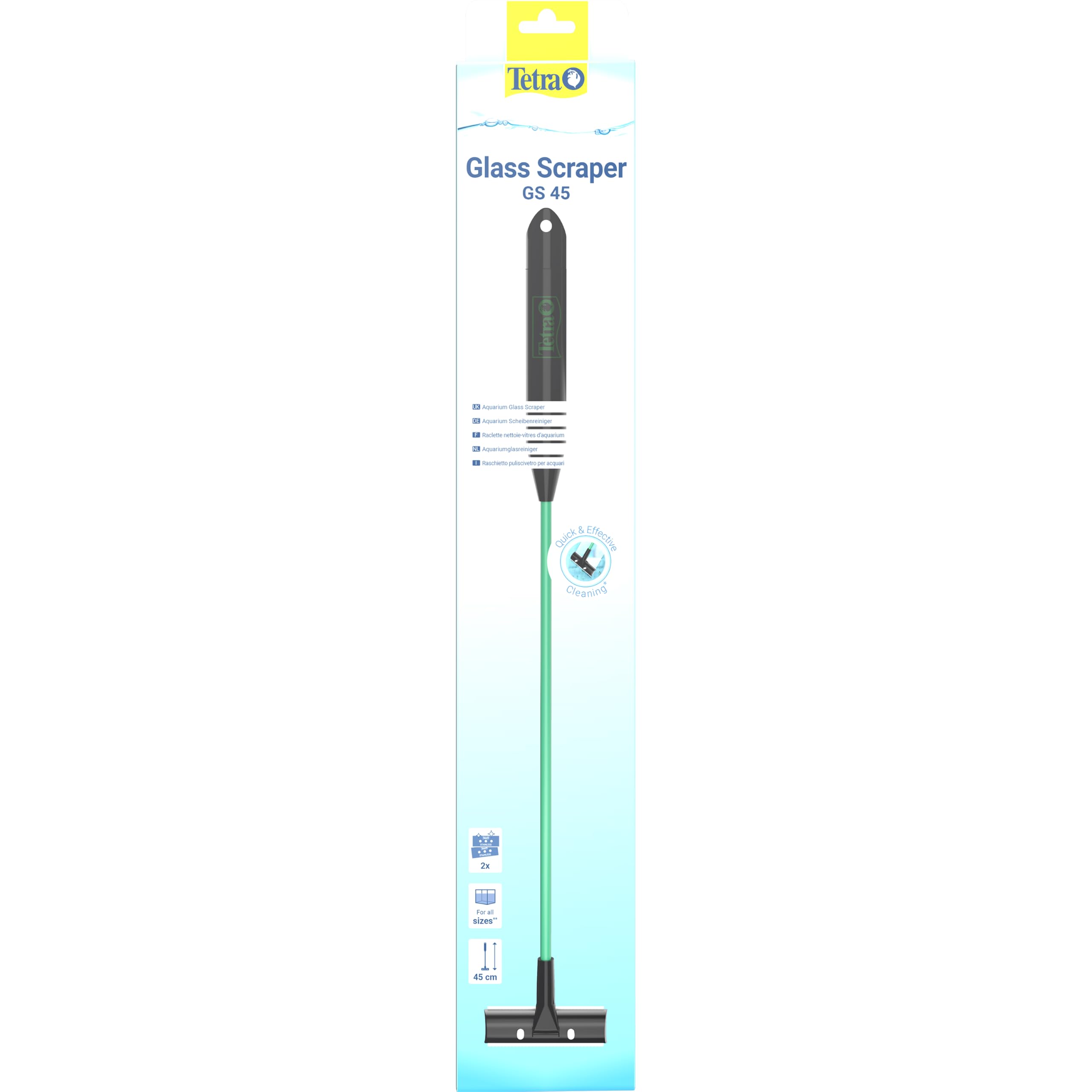 Tetra Glass Scraper with Floating Handle to Remove Algae from Aquarium Glass