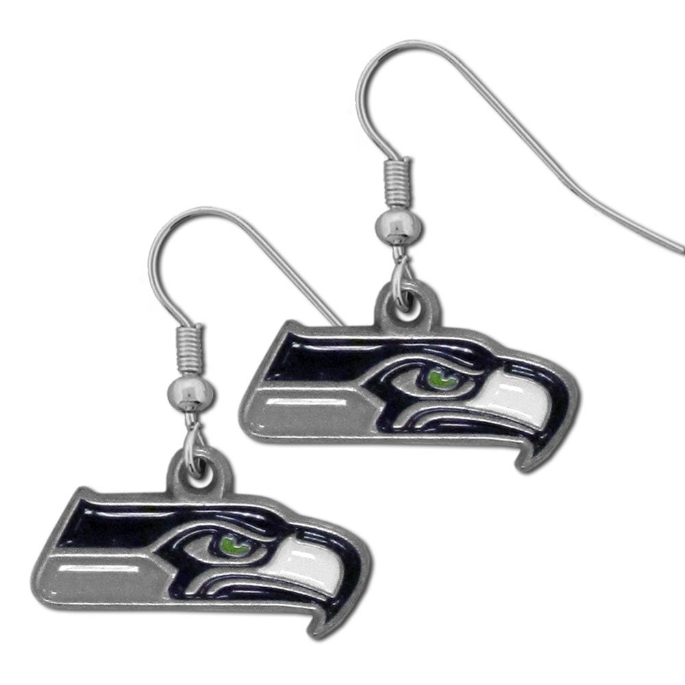 NFL Siskiyou Sports Womens Seattle Seahawks Dangle Earrings One Size Team Color