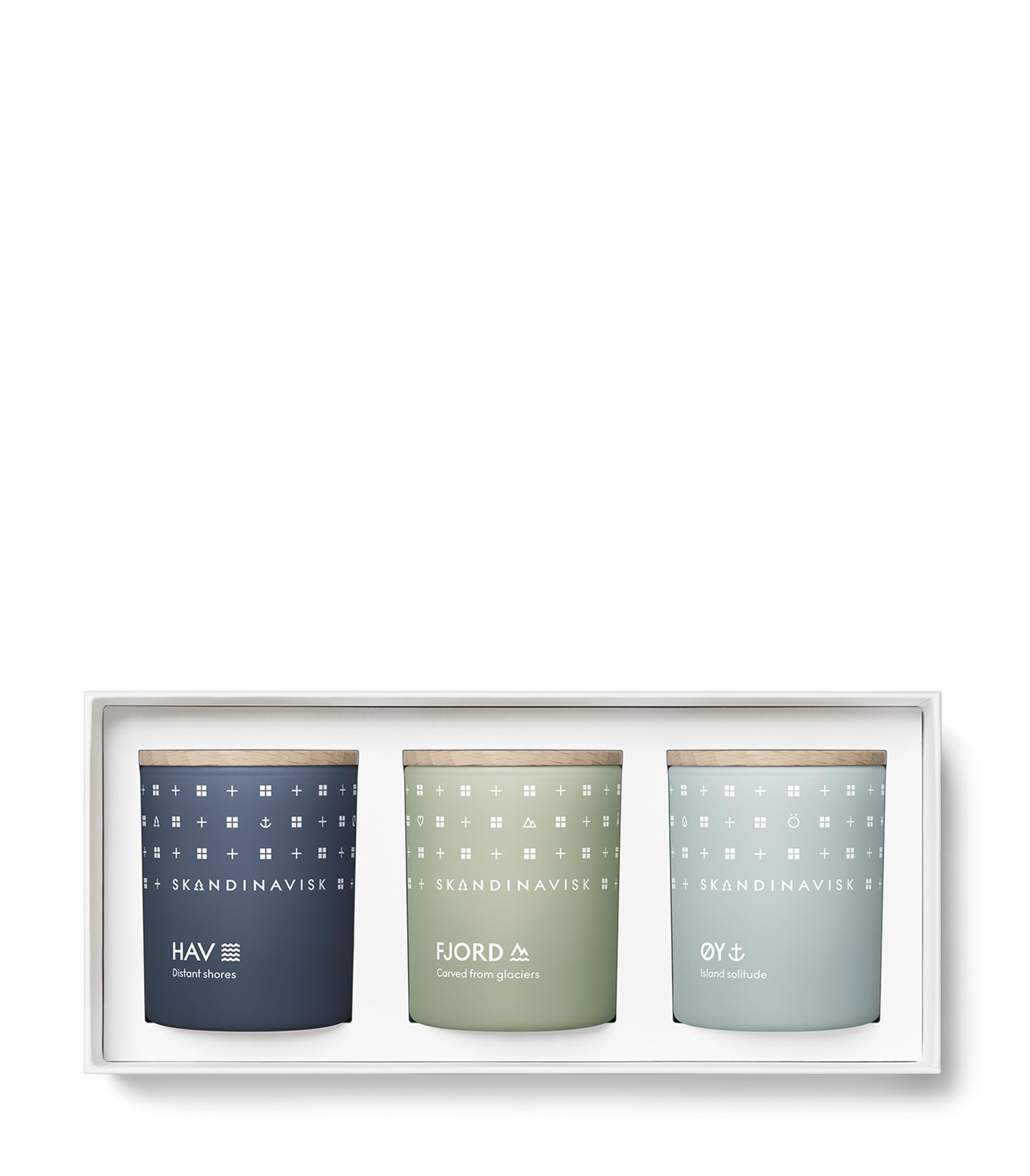 Skandinavisk - Escape Giftset of 3 Mini Scented Candles. Fjord, diameter Y 'Island' and HAV ‘Sea’ Vegan Formula. 3 x 65g - Image 3